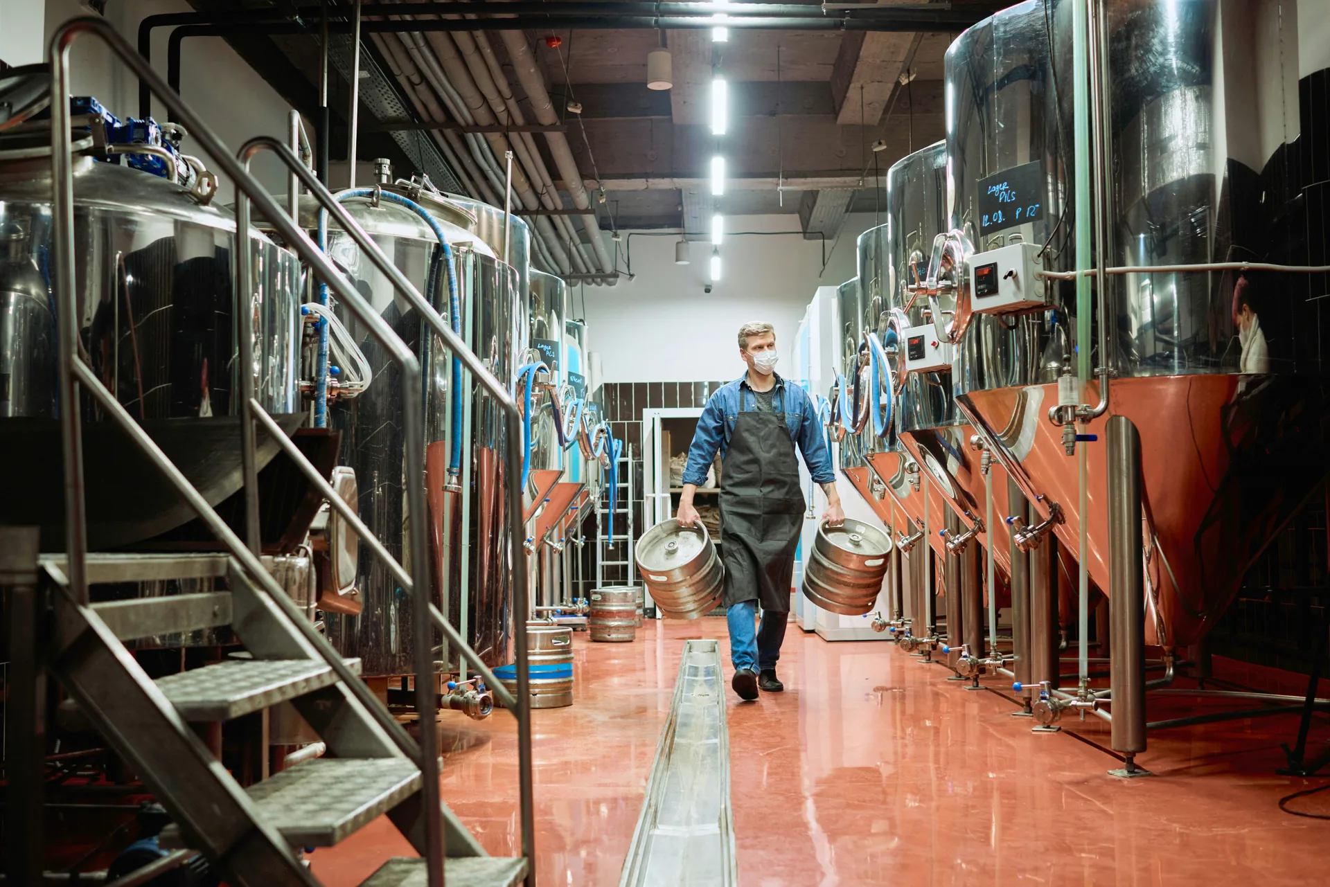 urethane concrete floor in a Abbotsford brewery