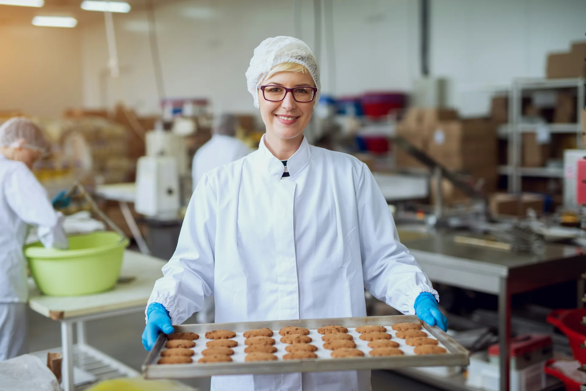food processing worker on a seamless concrete floor in Abbotsford