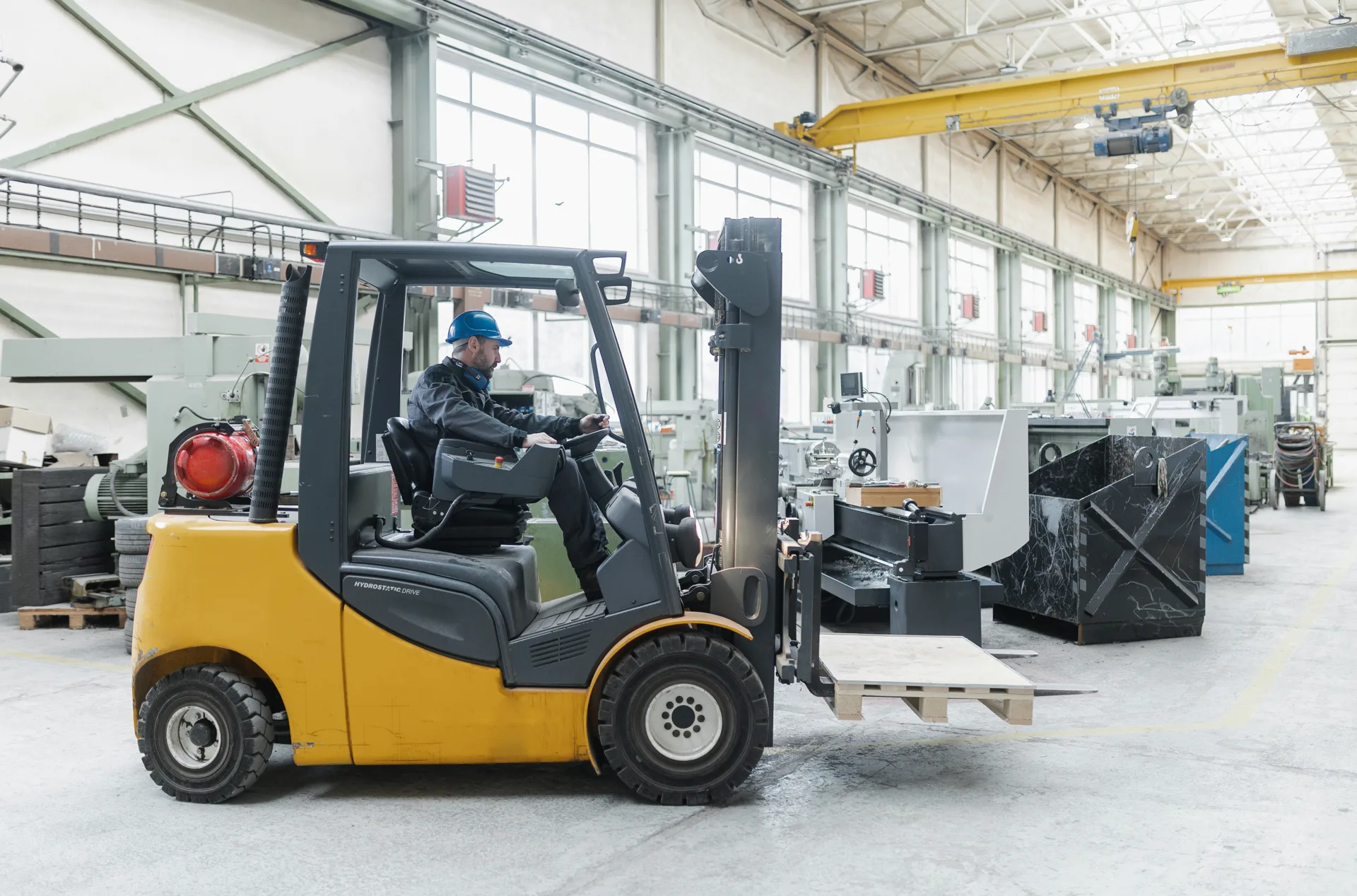 forklift-rated concrete floor in a Abbotsford fabrication plant