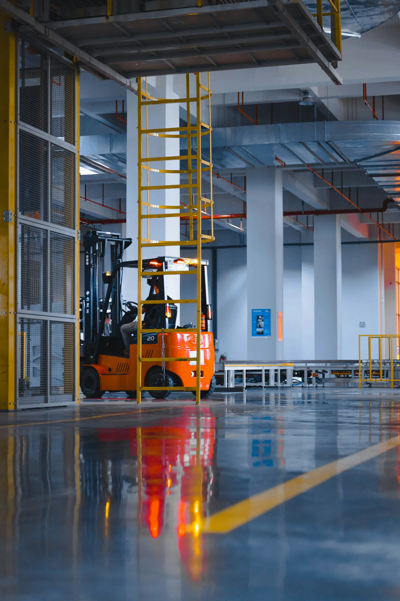 sealed concrete floor at a Abbotsford cold storage loading dock