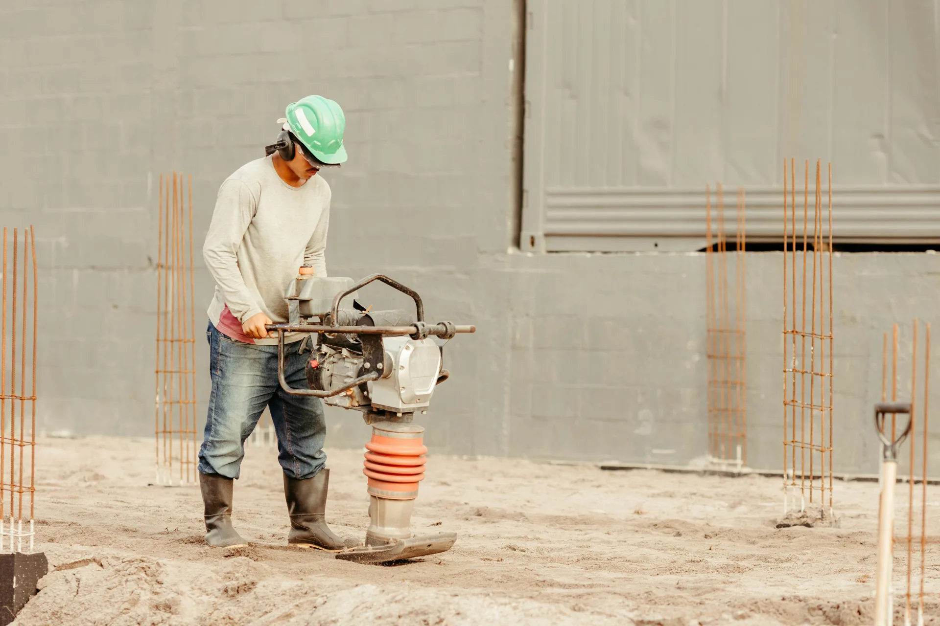 base prep before a driveway repair pour in Abbotsford