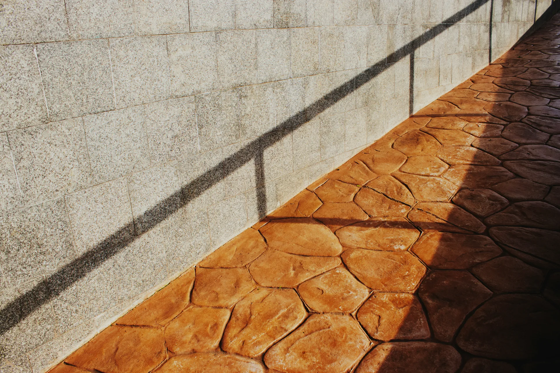 colored stamped concrete in a flagstone pattern in Abbotsford