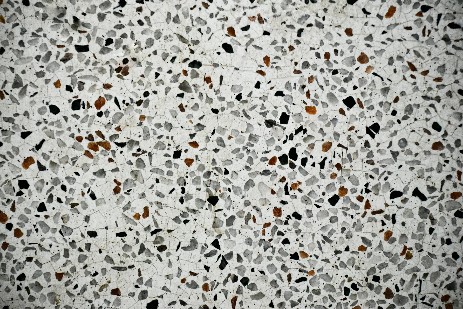 close-up of exposed aggregate concrete texture in Abbotsford