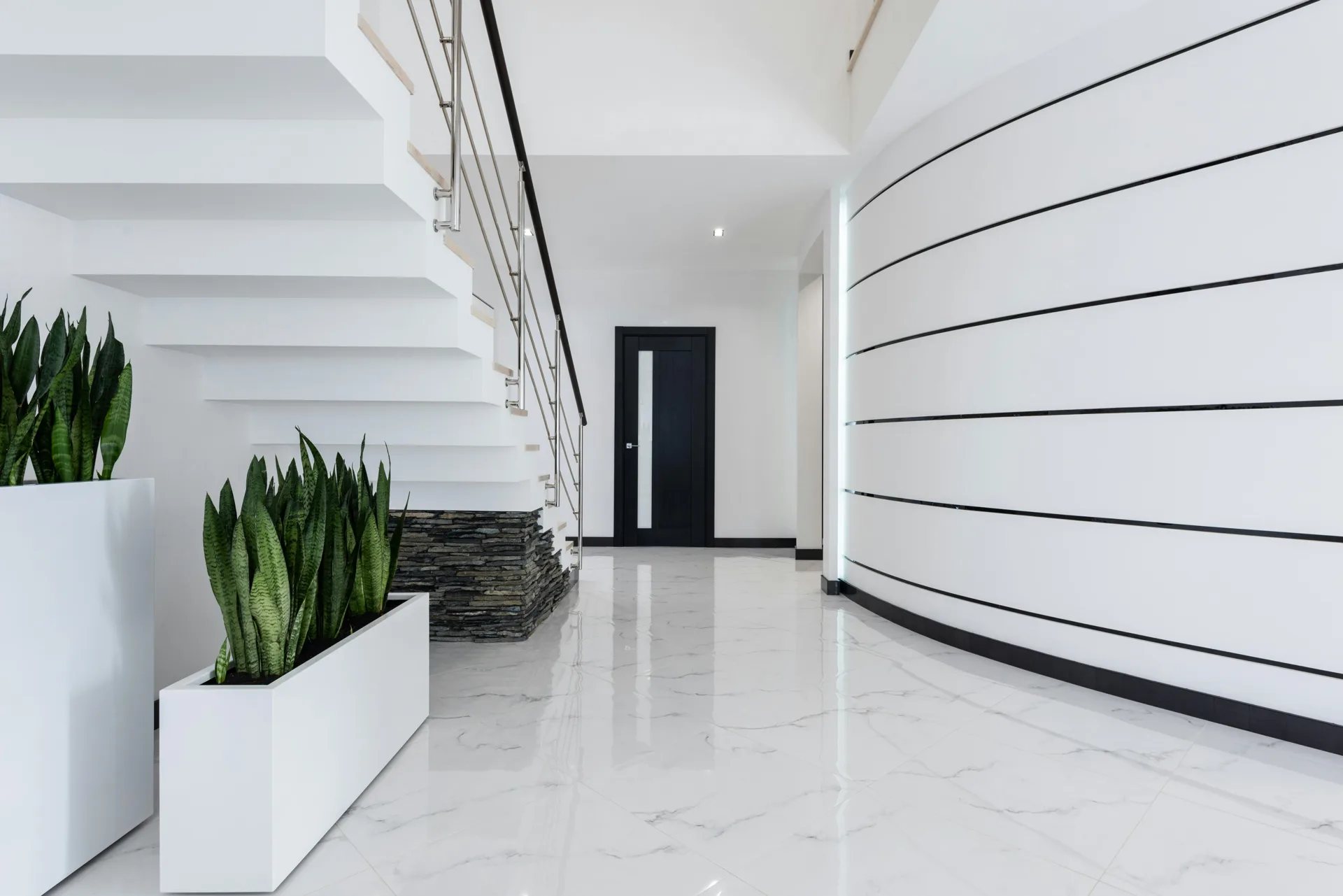 finished foyer floor over a Mapei underlayment in a Abbotsford home