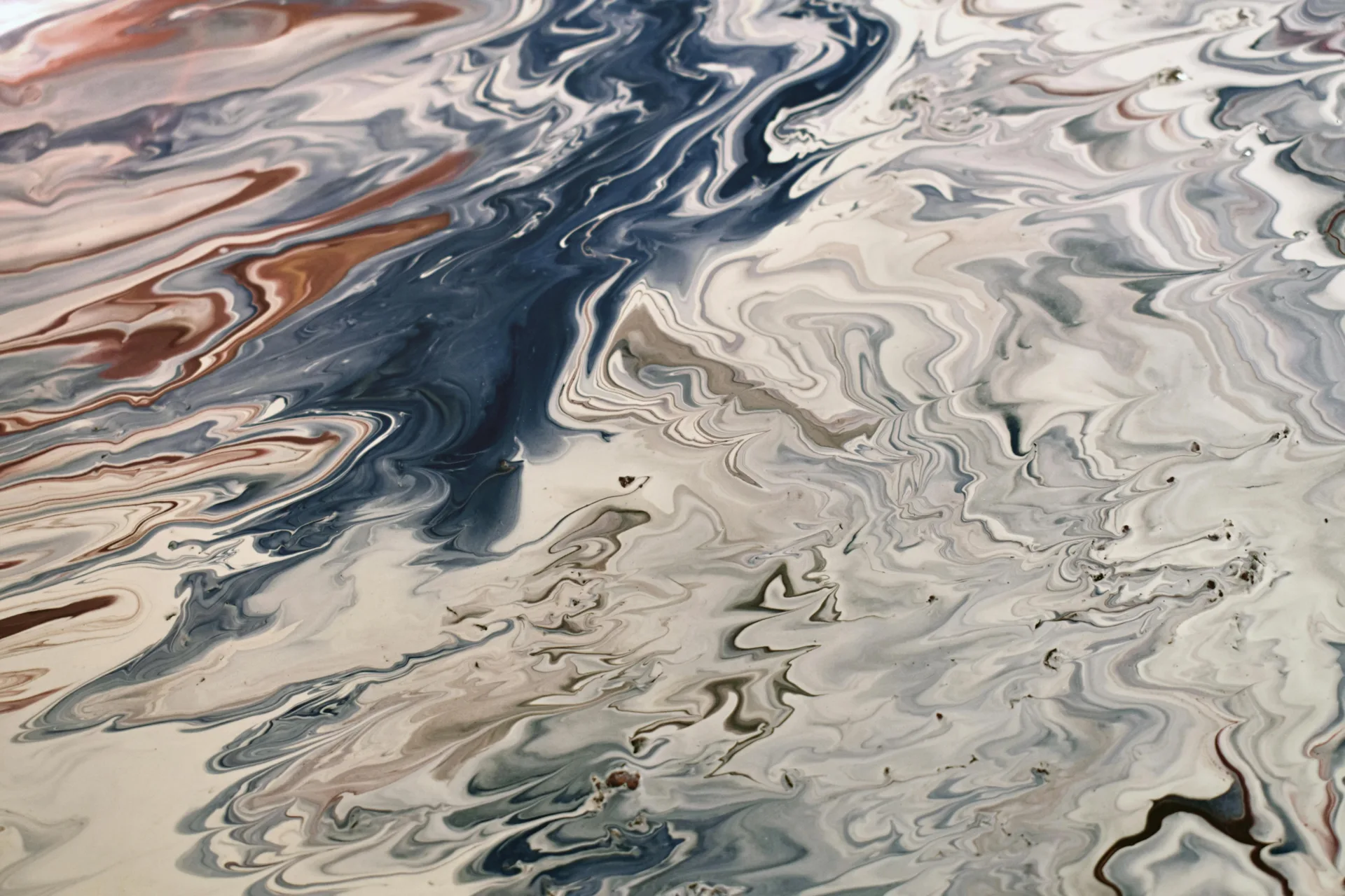 metallic epoxy garage floor with a swirl pattern in Abbotsford